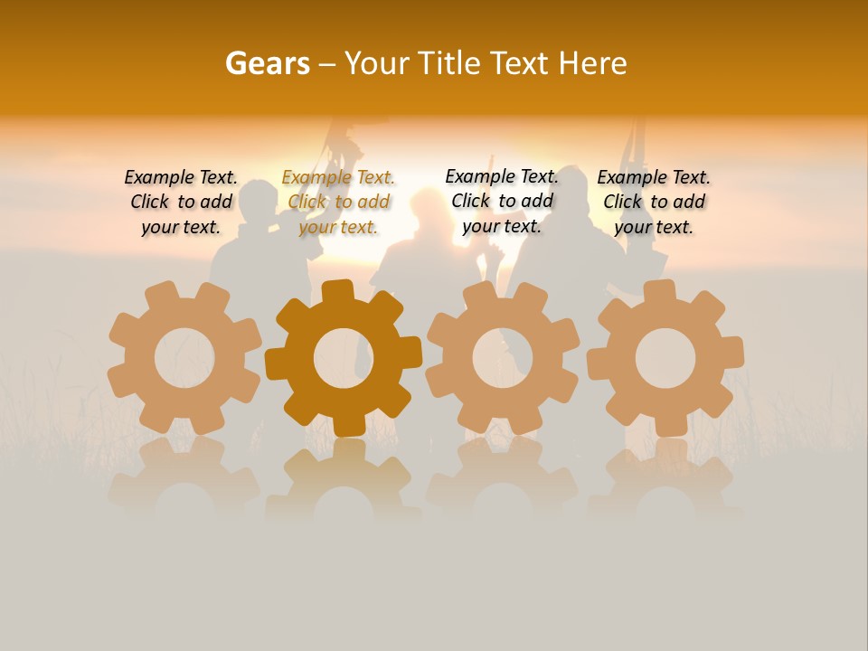 Terrorism Firearm Fighter PowerPoint Template