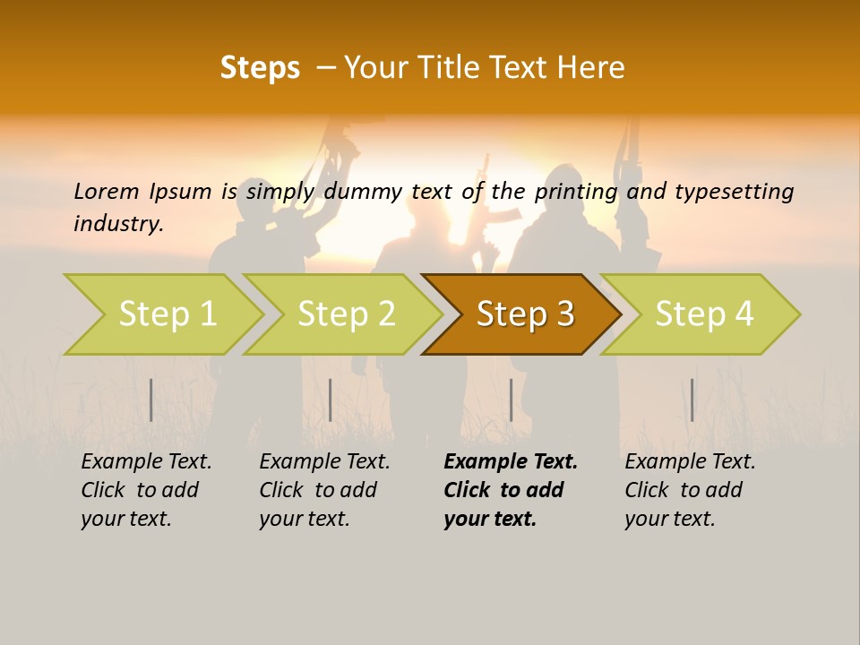 Terrorism Firearm Fighter PowerPoint Template