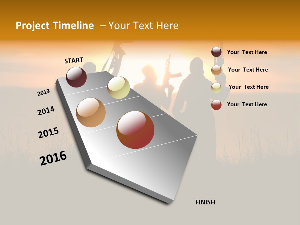 Terrorism Firearm Fighter PowerPoint Template