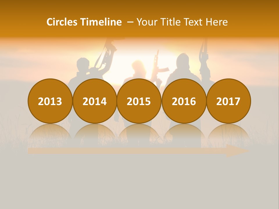 Terrorism Firearm Fighter PowerPoint Template