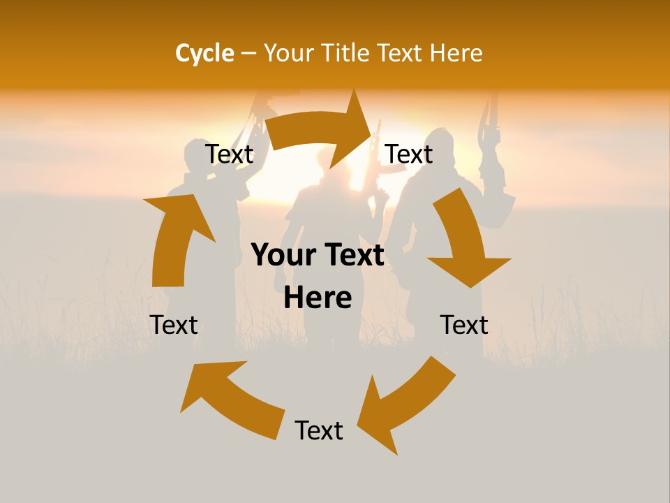 Terrorism Firearm Fighter PowerPoint Template