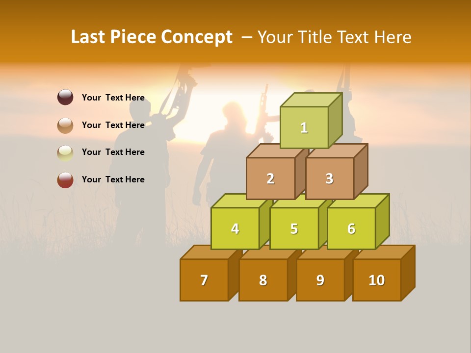 Terrorism Firearm Fighter PowerPoint Template
