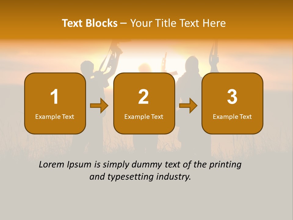 Terrorism Firearm Fighter PowerPoint Template