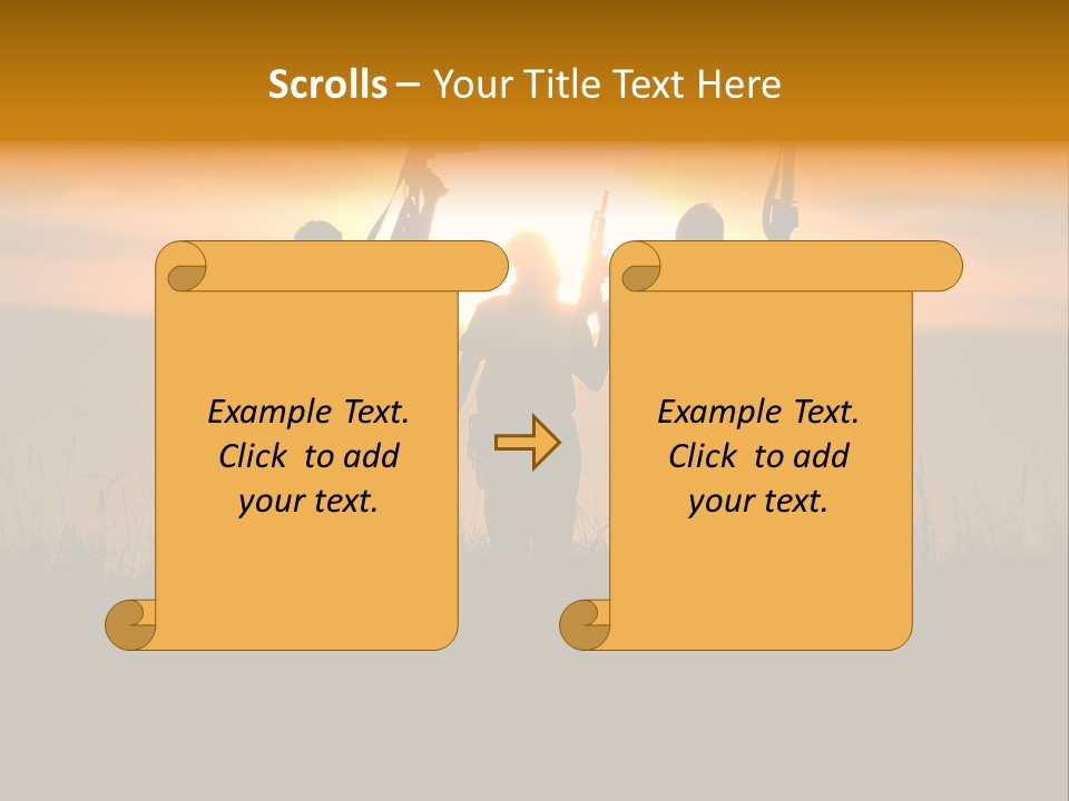 Terrorism Firearm Fighter PowerPoint Template