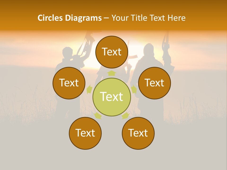 Terrorism Firearm Fighter PowerPoint Template