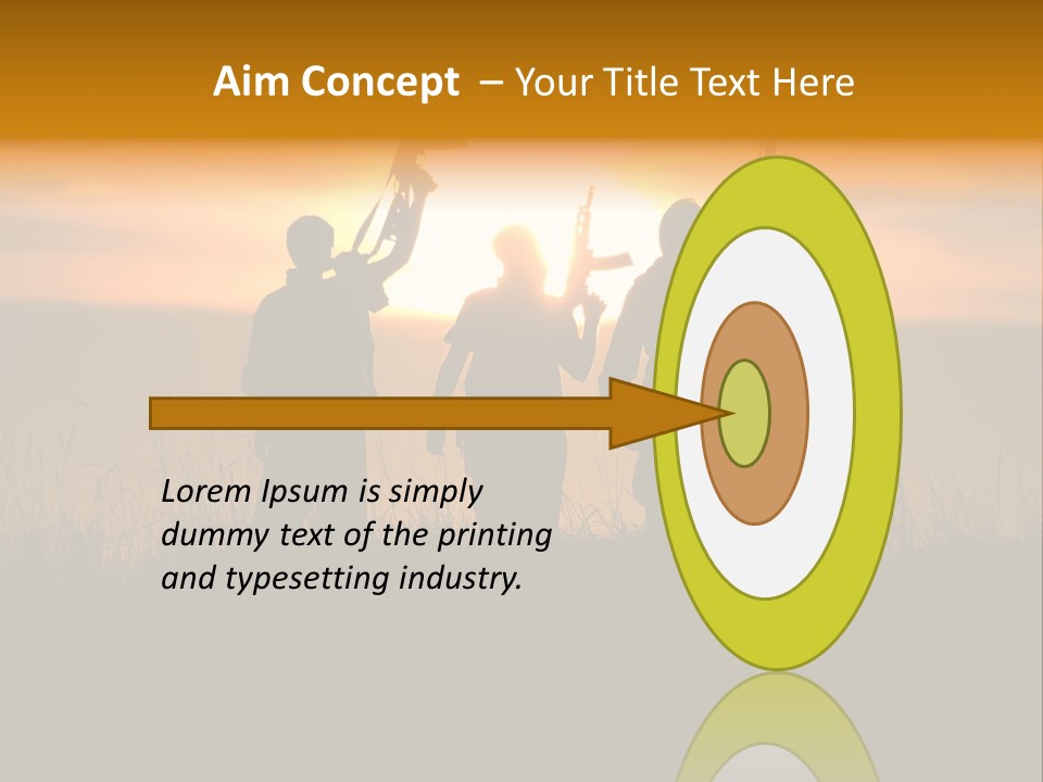 Terrorism Firearm Fighter PowerPoint Template