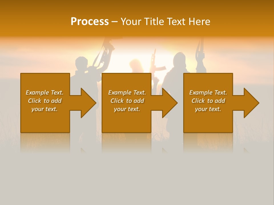 Terrorism Firearm Fighter PowerPoint Template