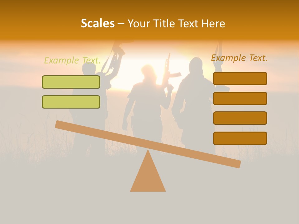 Terrorism Firearm Fighter PowerPoint Template