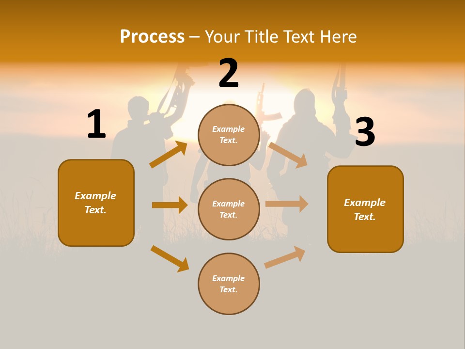 Terrorism Firearm Fighter PowerPoint Template