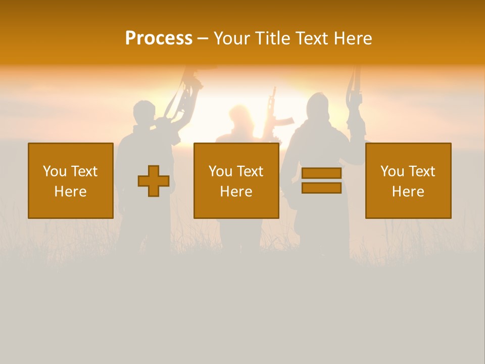 Terrorism Firearm Fighter PowerPoint Template