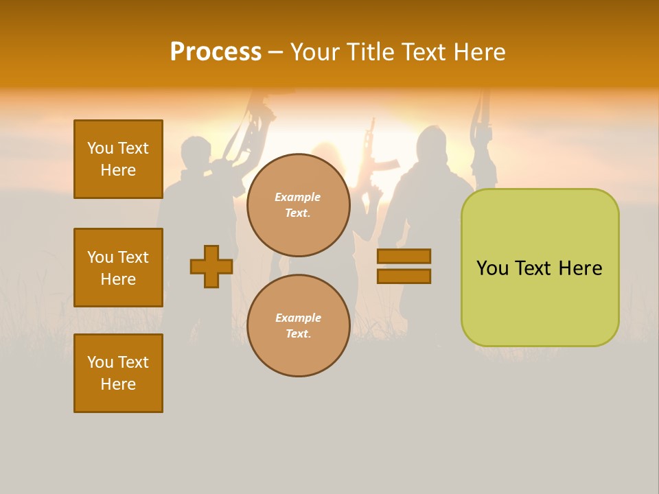 Terrorism Firearm Fighter PowerPoint Template