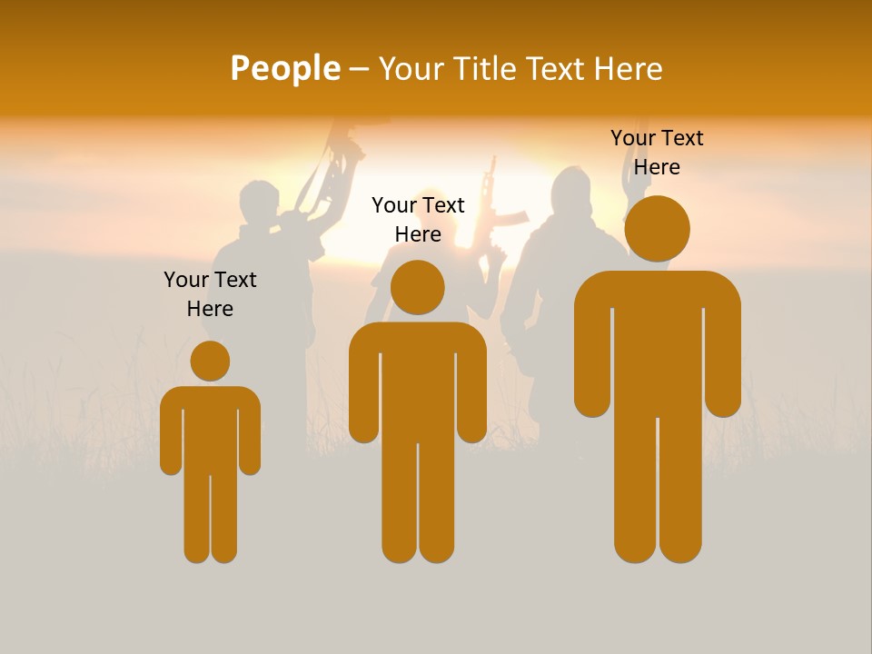 Terrorism Firearm Fighter PowerPoint Template