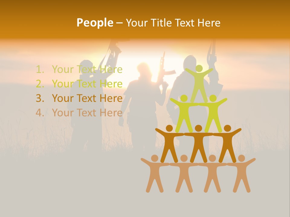 Terrorism Firearm Fighter PowerPoint Template