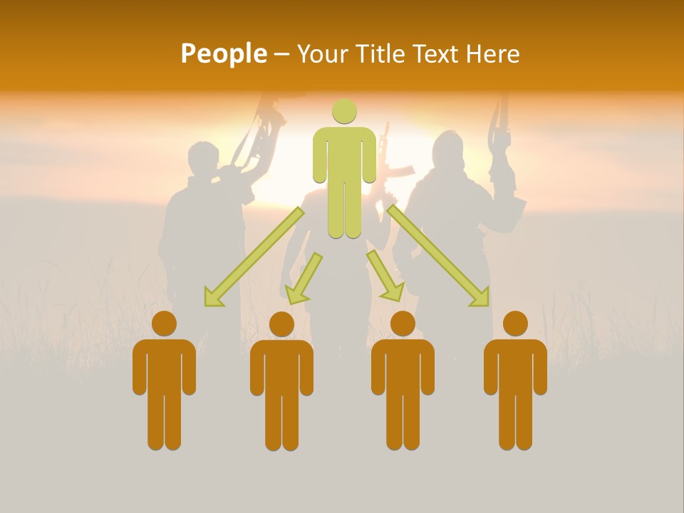 Terrorism Firearm Fighter PowerPoint Template