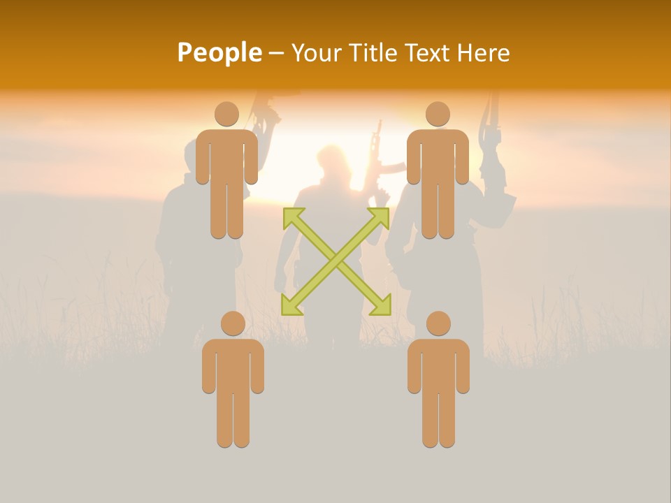 Terrorism Firearm Fighter PowerPoint Template