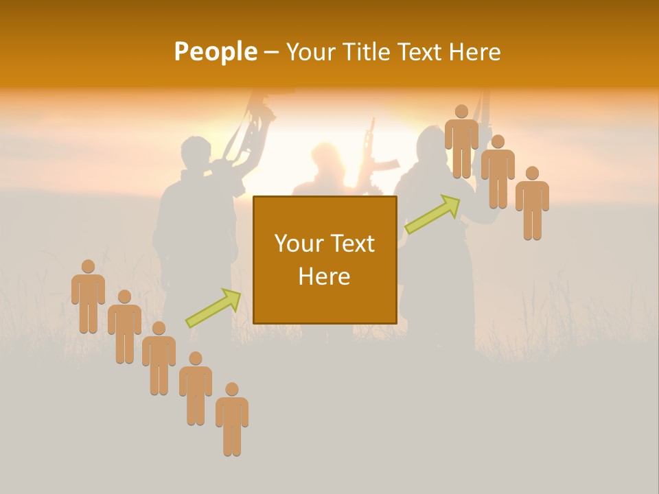 Terrorism Firearm Fighter PowerPoint Template