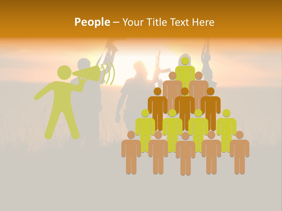 Terrorism Firearm Fighter PowerPoint Template