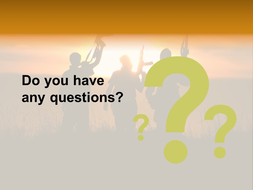 Terrorism Firearm Fighter PowerPoint Template