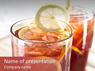 Beverage Tea Citrus PowerPoint Template
