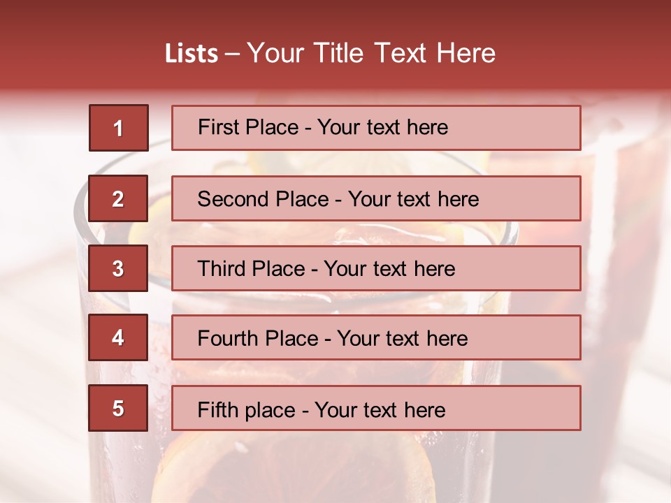 Beverage Tea Citrus PowerPoint Template