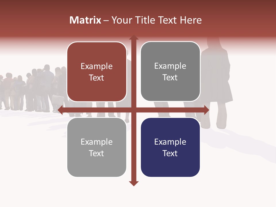 Illustration Woman One Way PowerPoint Template