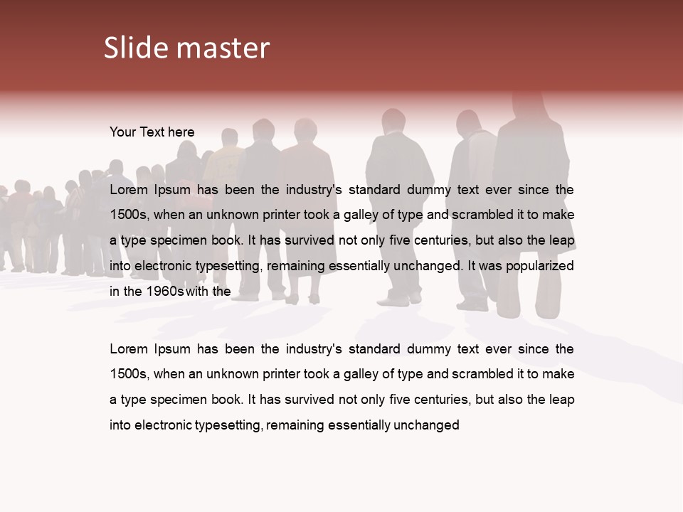 Illustration Woman One Way PowerPoint Template