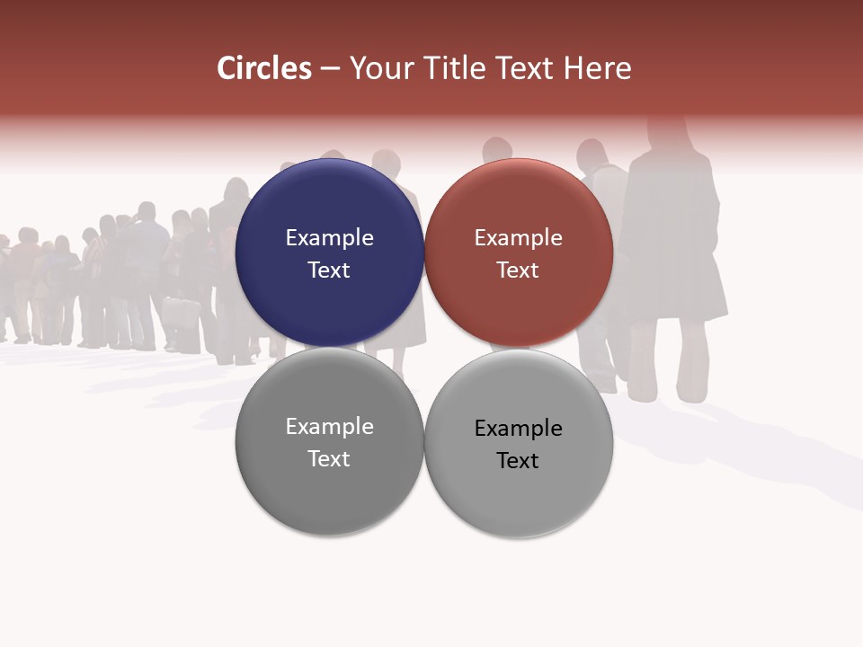 Illustration Woman One Way PowerPoint Template