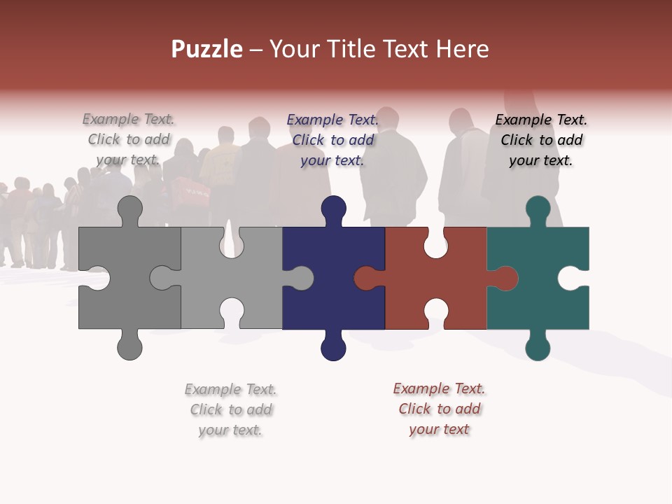 Illustration Woman One Way PowerPoint Template