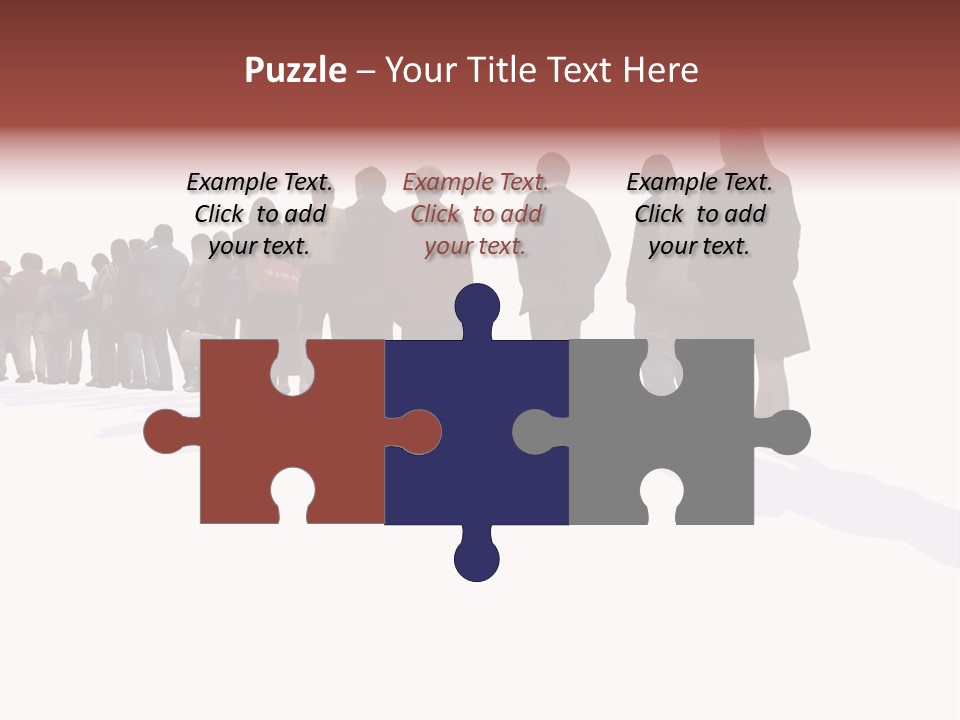 Illustration Woman One Way PowerPoint Template