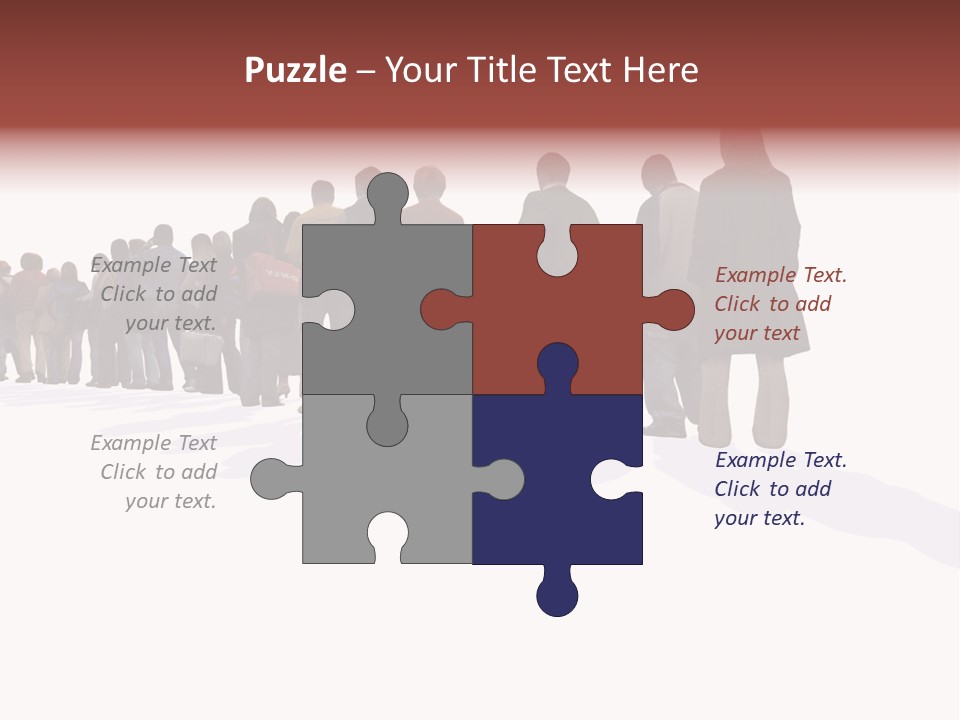 Illustration Woman One Way PowerPoint Template