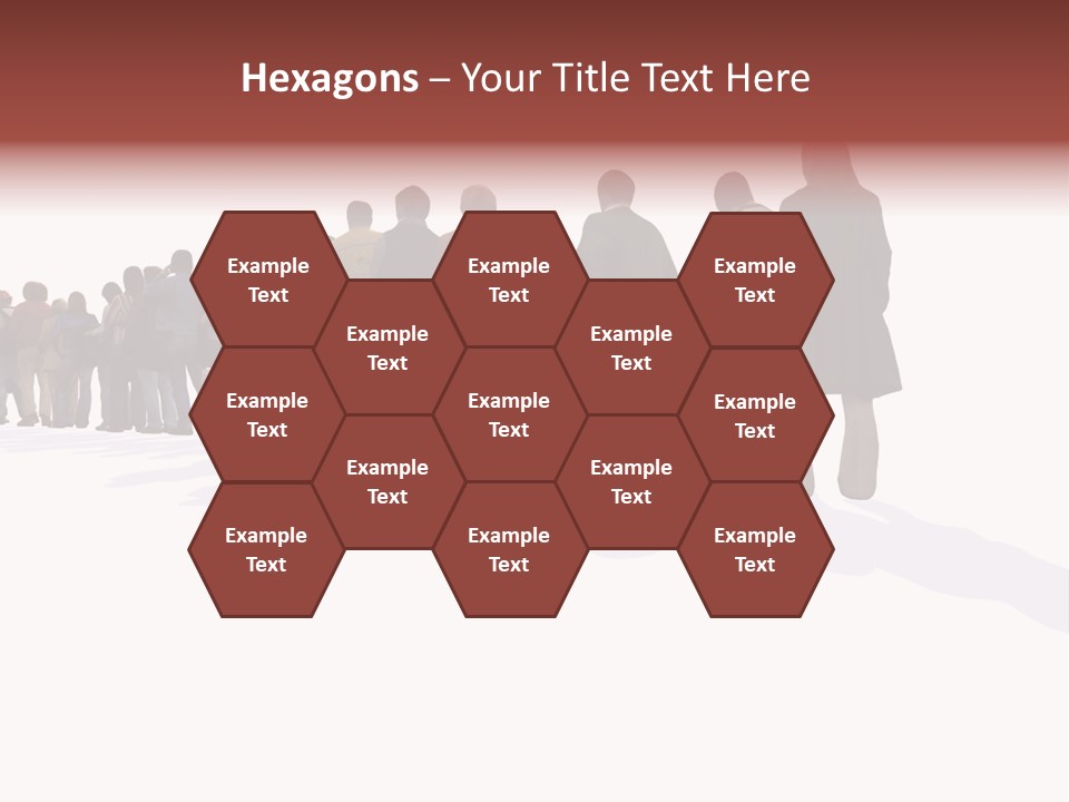 Illustration Woman One Way PowerPoint Template