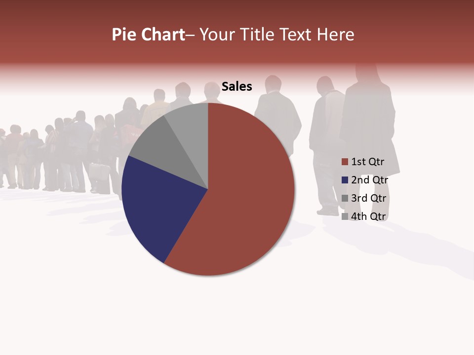 Illustration Woman One Way PowerPoint Template