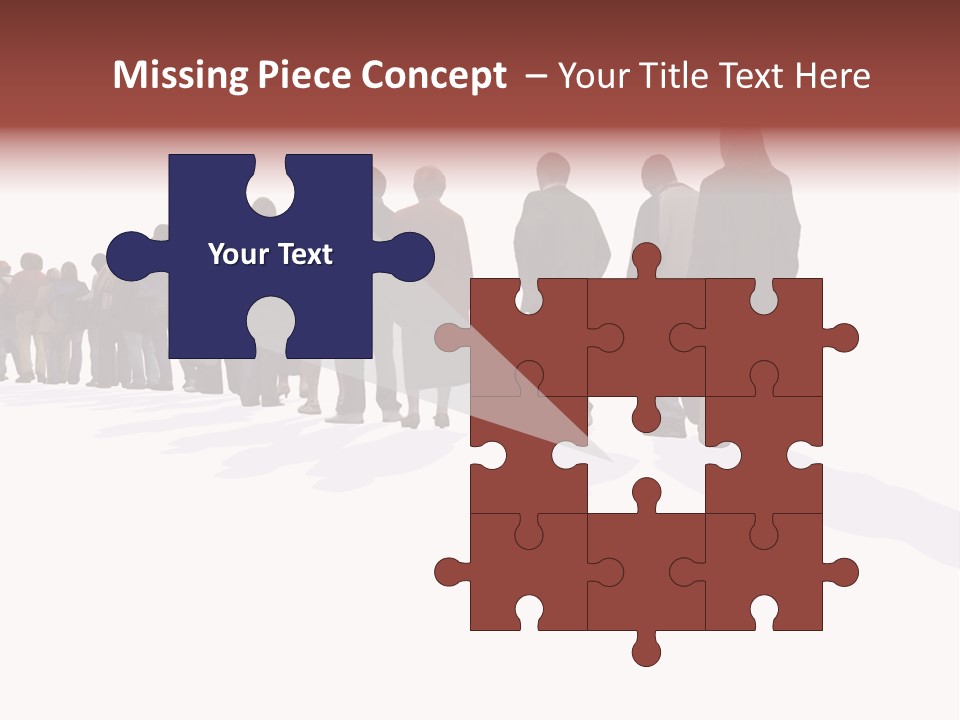 Illustration Woman One Way PowerPoint Template