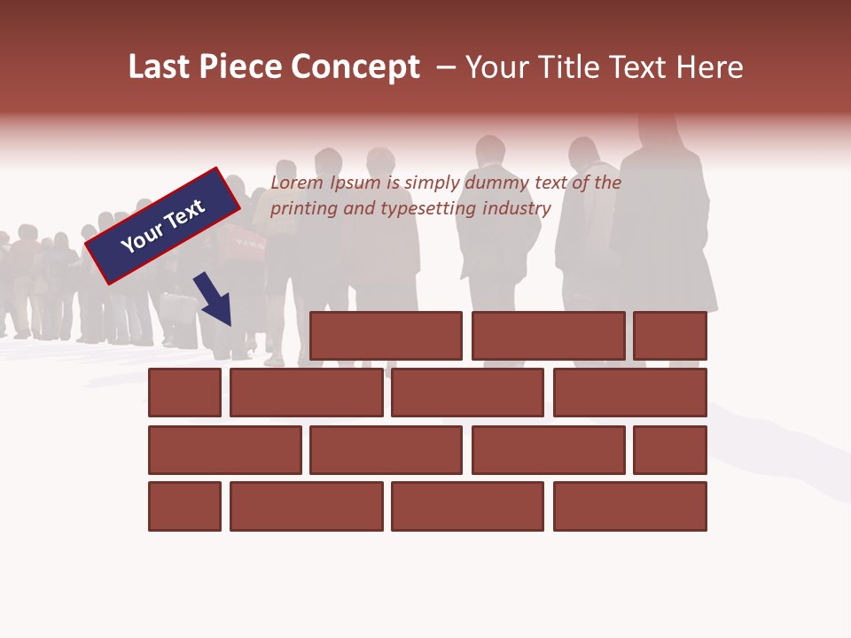 Illustration Woman One Way PowerPoint Template