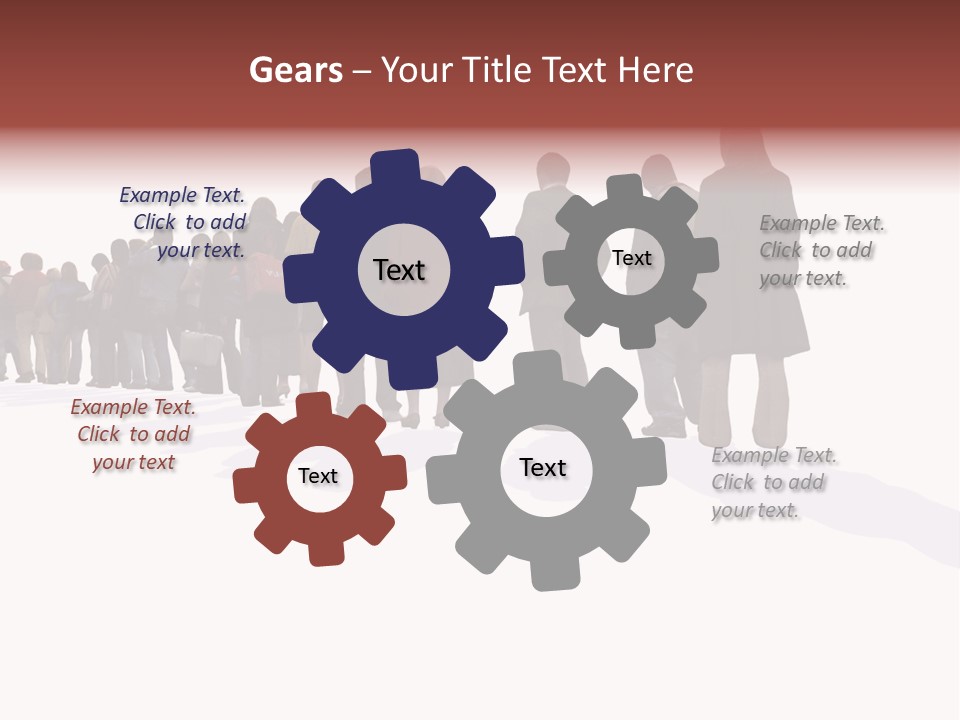 Illustration Woman One Way PowerPoint Template