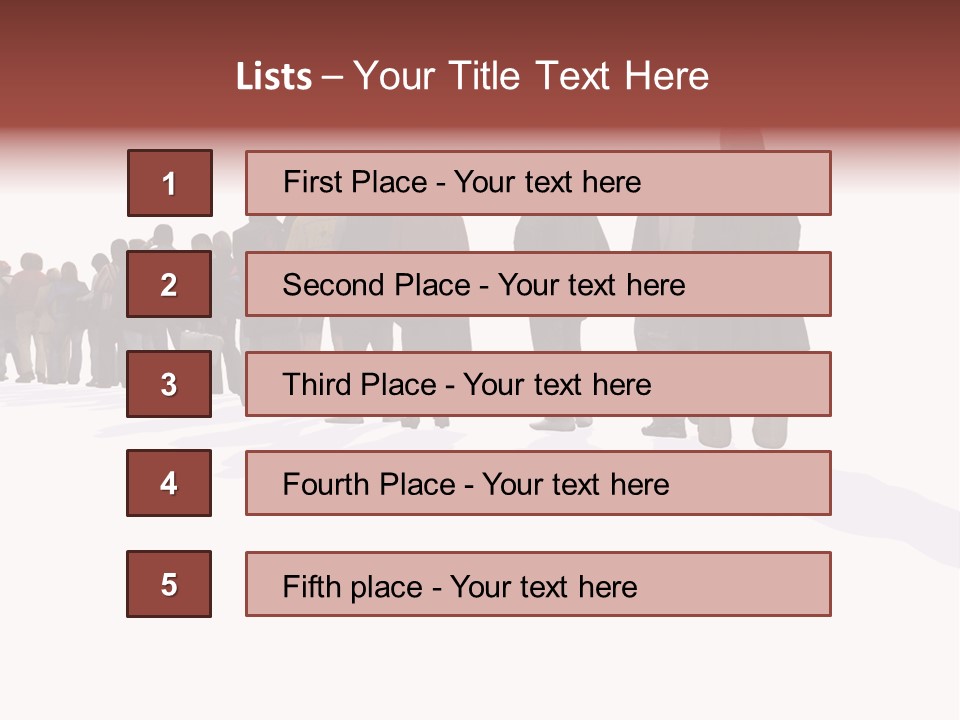 Illustration Woman One Way PowerPoint Template