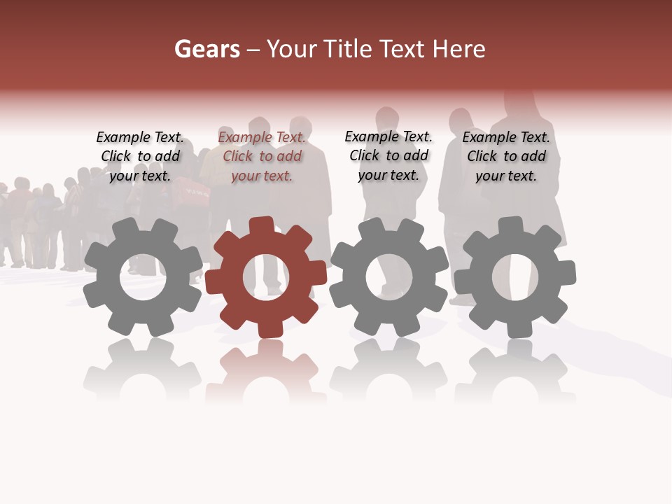 Illustration Woman One Way PowerPoint Template