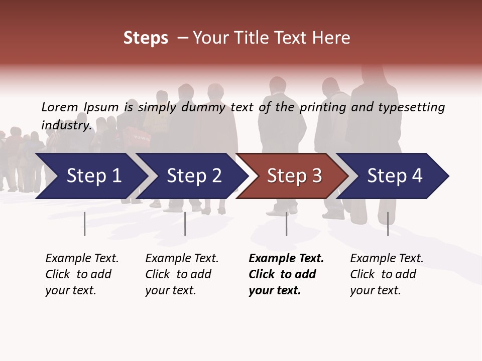 Illustration Woman One Way PowerPoint Template