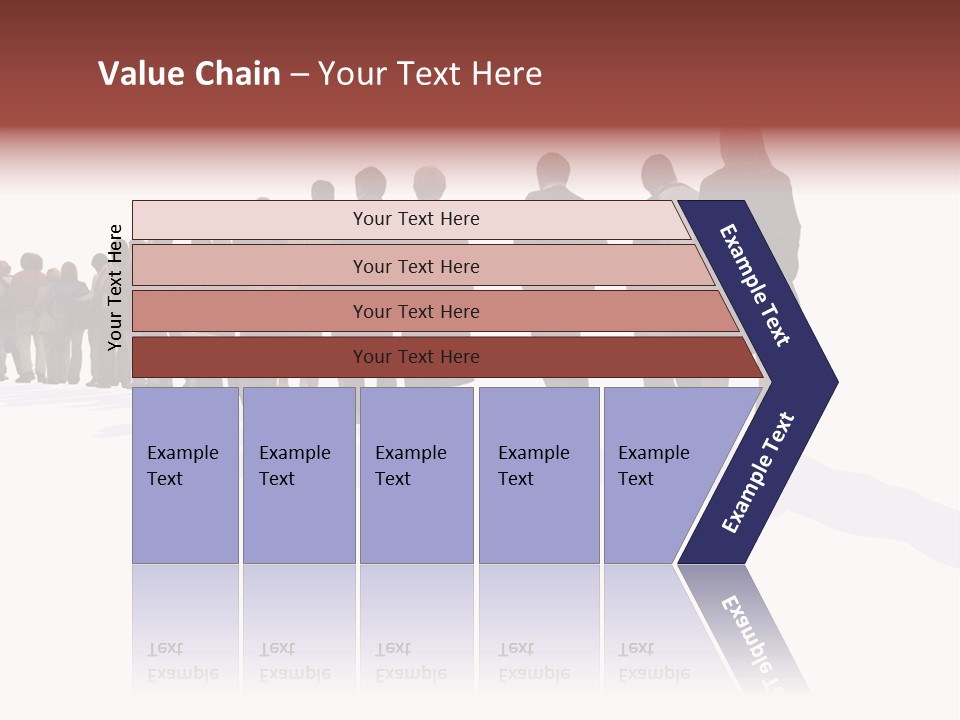 Illustration Woman One Way PowerPoint Template