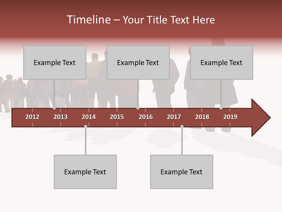 Illustration Woman One Way PowerPoint Template