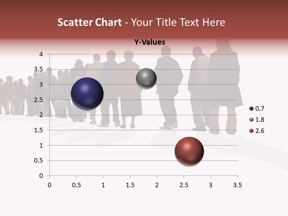 Illustration Woman One Way PowerPoint Template