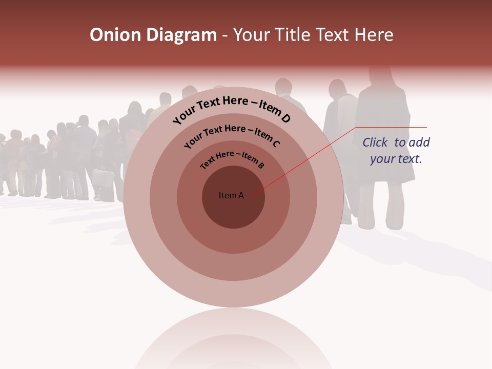 Illustration Woman One Way PowerPoint Template