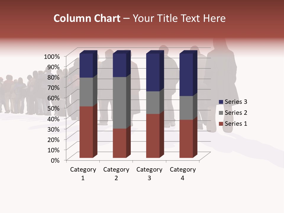 Illustration Woman One Way PowerPoint Template
