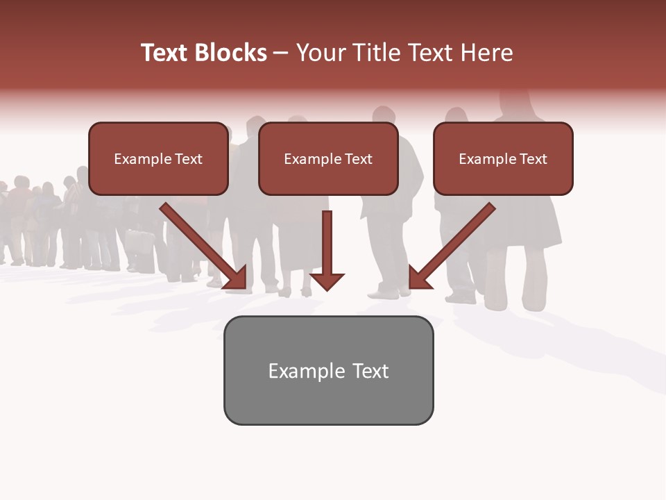 Illustration Woman One Way PowerPoint Template