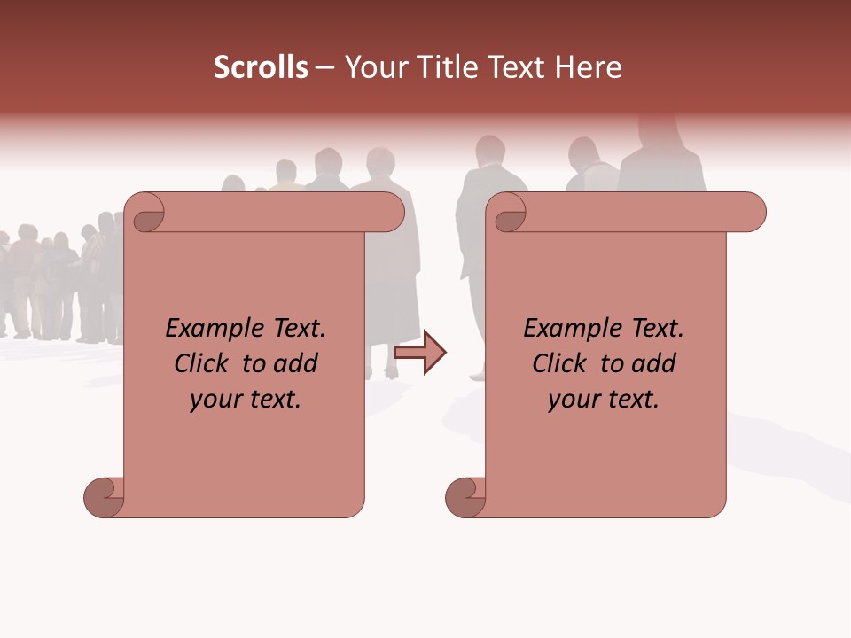 Illustration Woman One Way PowerPoint Template