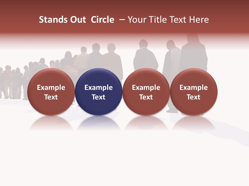 Illustration Woman One Way PowerPoint Template