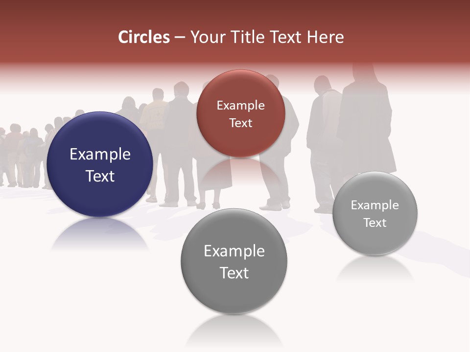 Illustration Woman One Way PowerPoint Template