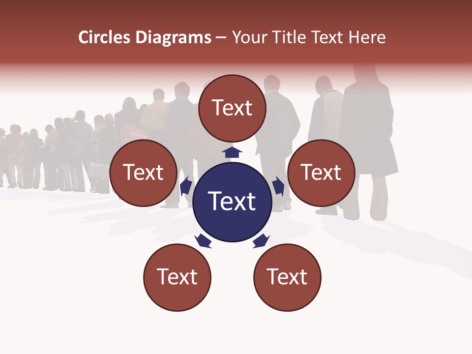 Illustration Woman One Way PowerPoint Template