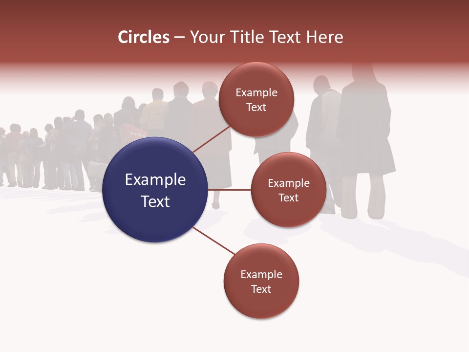 Illustration Woman One Way PowerPoint Template