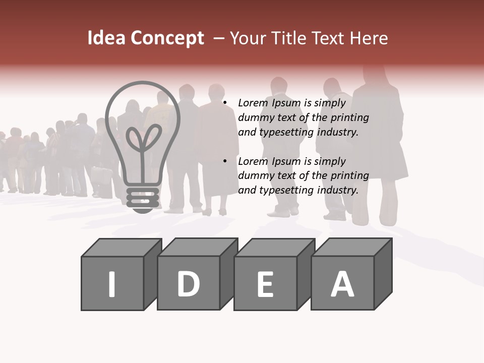 Illustration Woman One Way PowerPoint Template